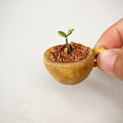5355.bud 粘土の鉢植え マグカップ 4枚目の画像