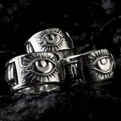 ALL SEEING EYE PILLAR RING 【Creema限定】ハンドメイド新作2018 2枚目の画像