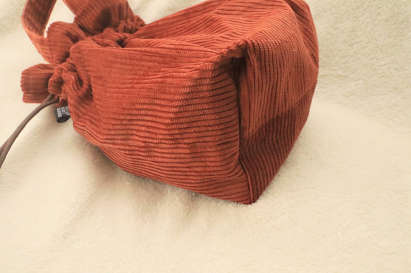 秋冬活躍★選べるコーデュロイの巾着バッグ【送料無料】 4枚目の画像