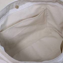 【milkpot様専用】♡送料無料♡帆布ボーダーのマザーズトートバッグ・おむつポーチ 4枚目の画像
