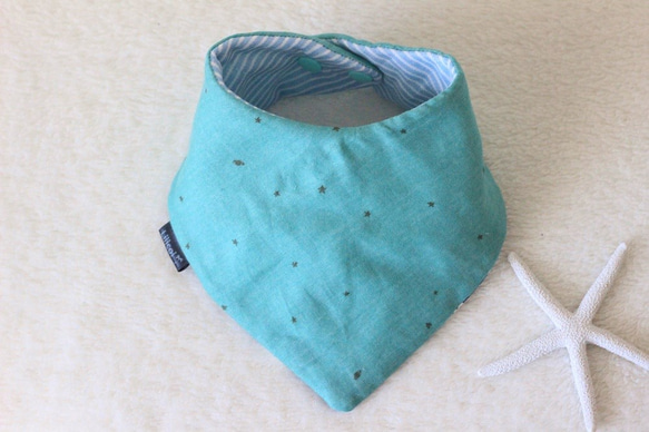 ♡免費送貨♡紗布頭巾造型，兔子的淡藍色 第2張的照片
