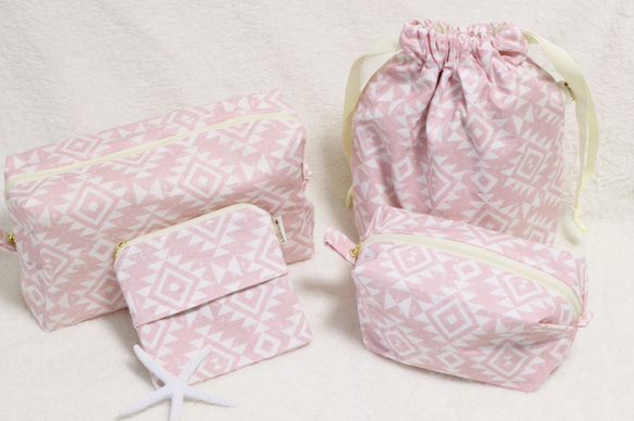 ★證券交易所促銷商品★Aztec Sakura Pink☆束口袋 第3張的照片