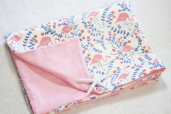 蓬鬆毯（B5尺寸）的[訂製]它可以減少存儲♡8雙層紗布火烈鳥紗布免費送貨 第2張的照片