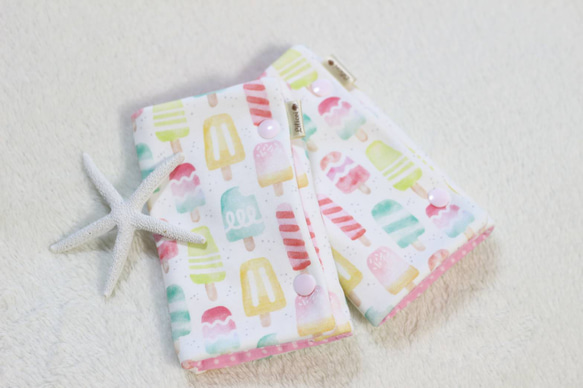 ♡送料無料♡Organic Cotton 抱っこ紐よだれパッド ☆ice candy 1枚目の画像