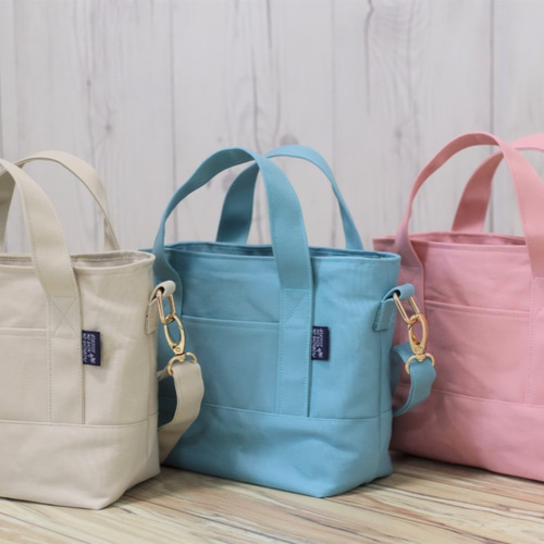 選べる55色！帆布 2WAYショルダーバッグ【送料無料】 トートバッグ  