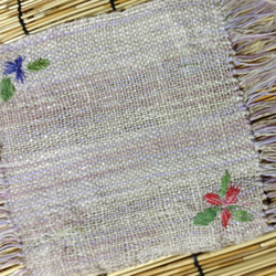 手織り　可愛いテーブルセンター 5枚目の画像