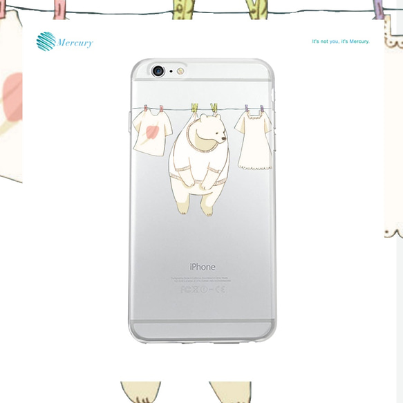 各種iPhoneやスマホに対応⋆ かわいいクマ　iphoneケース 1枚目の画像