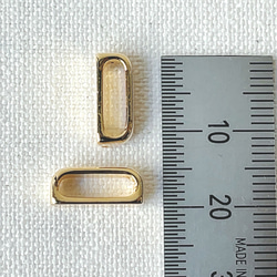 [4個] 日本製 帯留め金具 (三分紐用) ゴールド/合金製 4枚目の画像