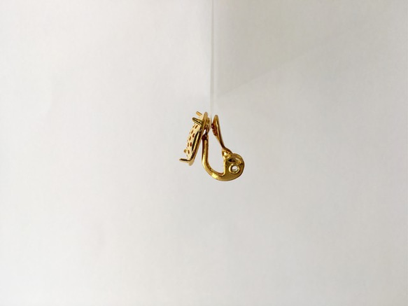 [ニッケルフリー] クリップイヤリング金具 シャワー付 ゴールド 5枚目の画像