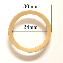 日本製 帯留め金具 リング30x24 ゴールド/真鍮製 3枚目の画像