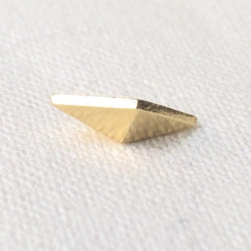 4個] ひし形チャーム(小) 片面フラット ゴールド チャーム 日本