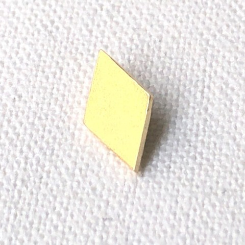 4個] ひし形チャーム(小) 片面フラット ゴールド チャーム 日本
