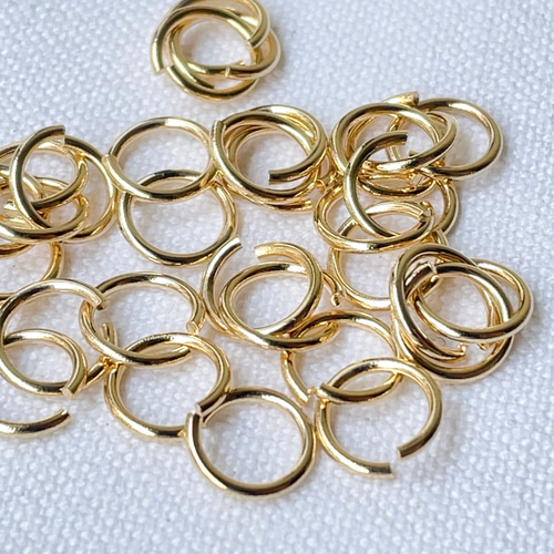 5g(約35ヶ)] 丸カン 1x8 ゴールド 金具・チェーン 日本の部品屋 通販