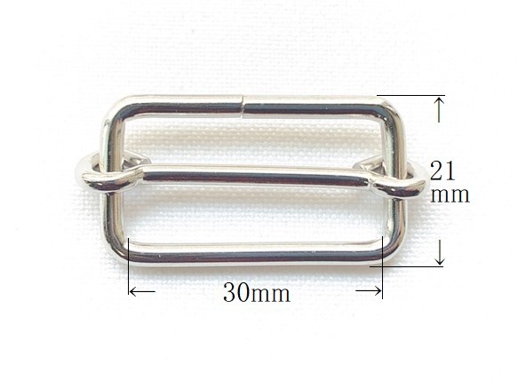 [4色から選べる] ショルダーバッグ用 ベルト金具 アミナスカン30mm2個＆一本線送り30mm1個 3枚目の画像