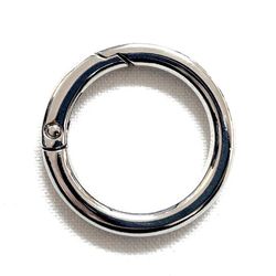 UNUSED シルバーリング カラビナ フープリング 8個】【25mm】【シルバー】丸型 カラビナ キーリング Oリング