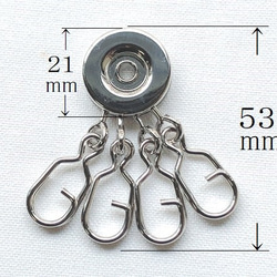 ロータリー式 キーホルダー金具 シルバー 3枚目の画像