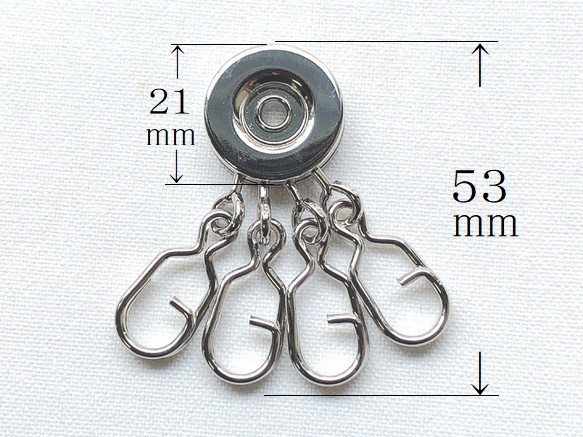 ロータリー式 キーホルダー金具 シルバー 3枚目の画像