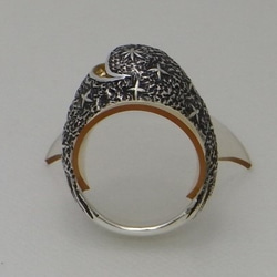 crescent moon smile ring_1 月 三日月の指輪 ムーン リング 銀 金 夜空 星空 スマイル 8枚目の画像