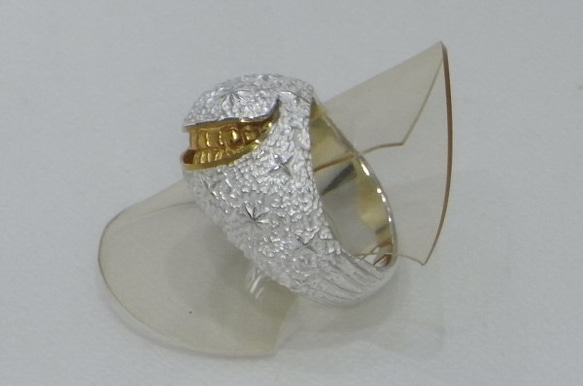 crescent moon smile ring_1 white Ver. 3枚目の画像