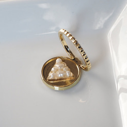 淡水パールのスマホリング 2枚目の画像