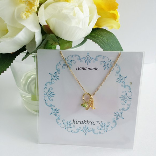 再販22◇rich line~14kgf◇誕生石とイニシャルネックレス♡ ネックレス  