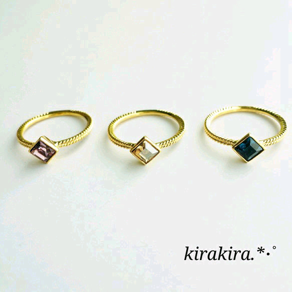 ◆スワロフスキーring…♡ ～3color～◆ 1枚目の画像