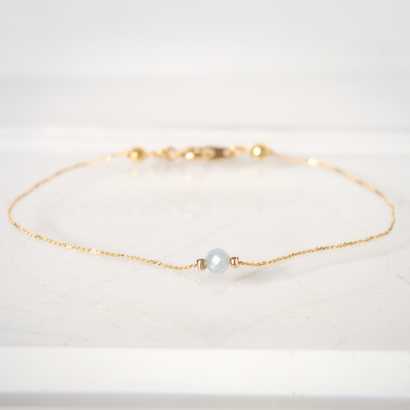 1粒のアクアマリン～ブレスレット～ 1枚目の画像