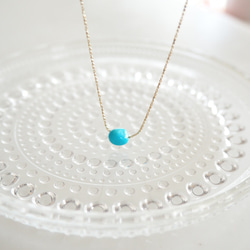 希少！スリーピングビューティー ターコイズの華奢ネックレス 3枚目の画像