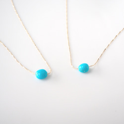 希少！スリーピングビューティー ターコイズの華奢ネックレス 7枚目の画像