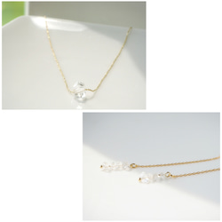 ハーキマーダイアモンドの華奢ネックレス 5枚目の画像