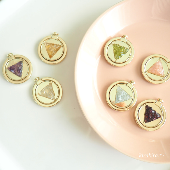 再販9◆人気♡誕生石のスマホリング 1枚目の画像