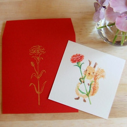 名刺・カードケース　「エゾリスと森の花」 8枚目の画像