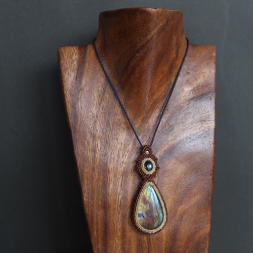 マルチカラーラブラドライト オレンジカイヤナイト マクラメ