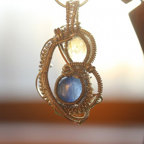 ラブラドライト カイヤナイト シルバー925 ワイヤーラッピング