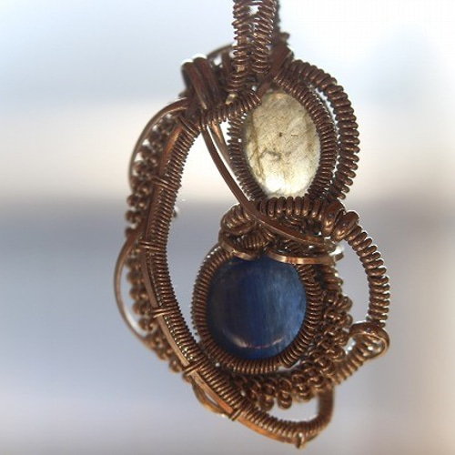 ラブラドライト カイヤナイト シルバー925 ワイヤーラッピング