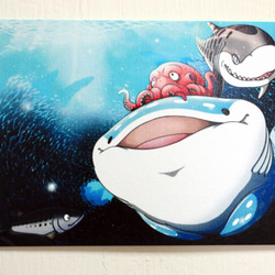 豆腐鯊點點 spot whale shark 明信片-沙丁魚風暴 第1張的照片