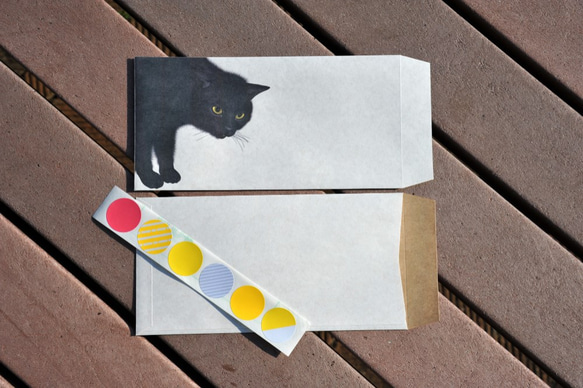 黒猫さんの封筒 4枚目の画像