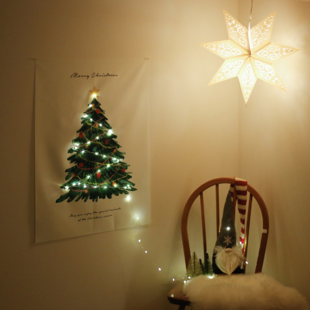 LEDライト&クリスマスツリータペストリーセット / hm013