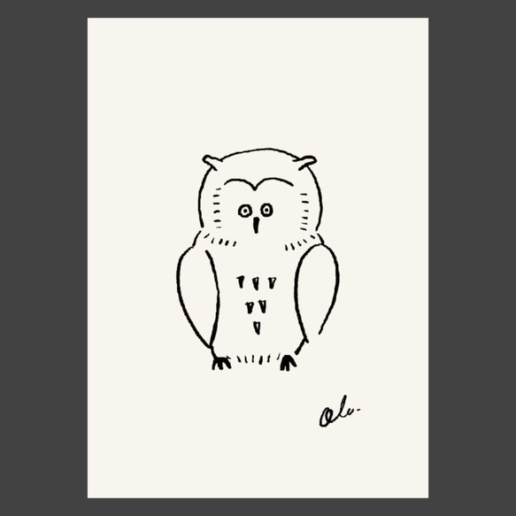 Owl / I103 / 北欧ポスター 5枚目の画像