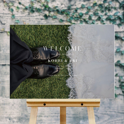 ウェルカムボード CAOLILA 25％OFF】ウェルカムタイルボード(リーブス) M 60名様対応