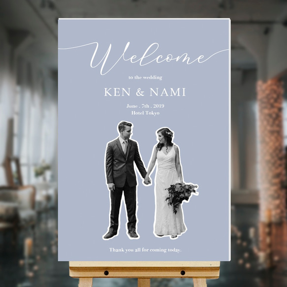 ウェルカムボード #a □picktap's gallery□ウェルカムボード/A1サイズ/水彩調