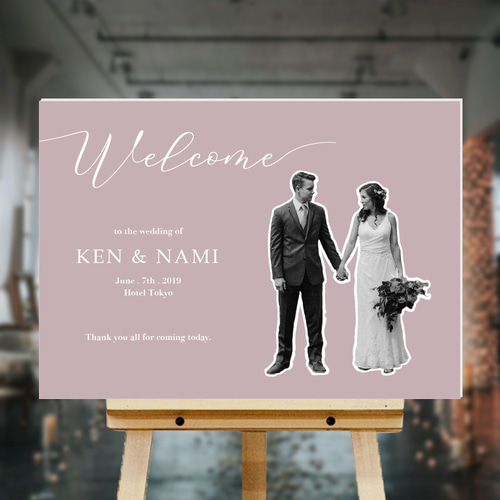 ウェルカムボード #a □picktap's gallery□ウェルカムボード/A1サイズ/水彩調