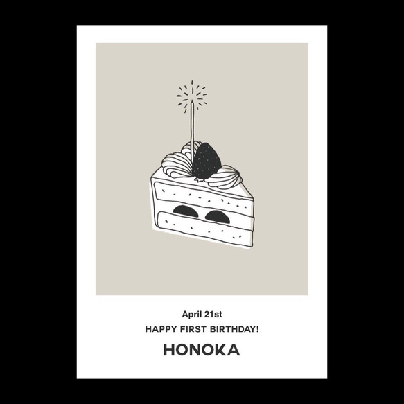 《全8色》誕生日記念 For you / S002 / 名入れバースデーポスター / 命名ポスター / プレゼント 4枚目の画像