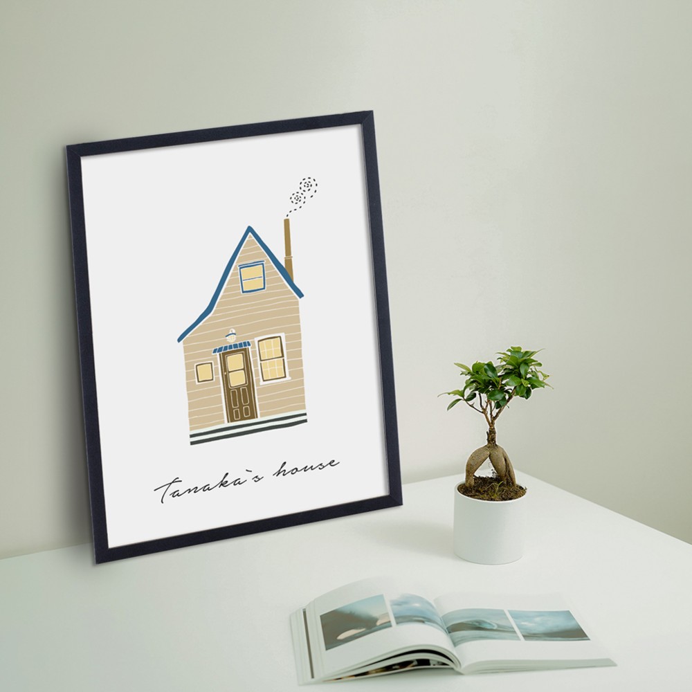 [実際のご自宅の色に＊オーダーメイド] my sweet home / S003 / 北欧ポスター / 引越し記念