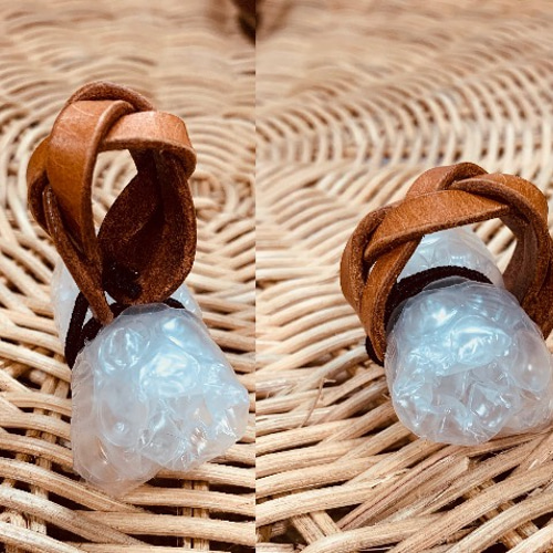 受注生産 然りげ無く可愛い編み込みレザーヘアゴム ヘアゴム conne