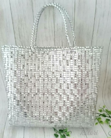 【受注制作】ジュエリーバッグ定番デザイン　トートバッグ(シルバー)