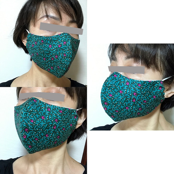 超立体マスク 息苦しくない リバティプリント 秋冬マスク 大きめ おしゃれマスク Andrea アンドレア 9枚目の画像