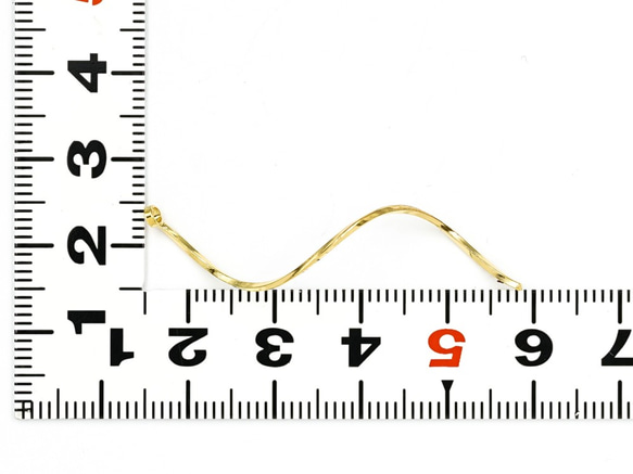 【仕様変更有】E-181【6個】＊ひねりチャーム＊カン含む45㎜【ゴールド】 3枚目の画像