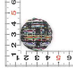 B-172【6個】＊ドーム型ツイード柄カボション＊30㎜【Mixブラック】カボション 貼り付け ツイード 千鳥格子 チェ 3枚目の画像