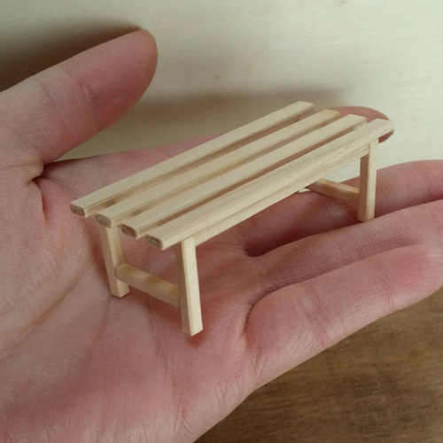 フランスアンティーク ブルターニュ家具 ドールベンチ ミニチュア